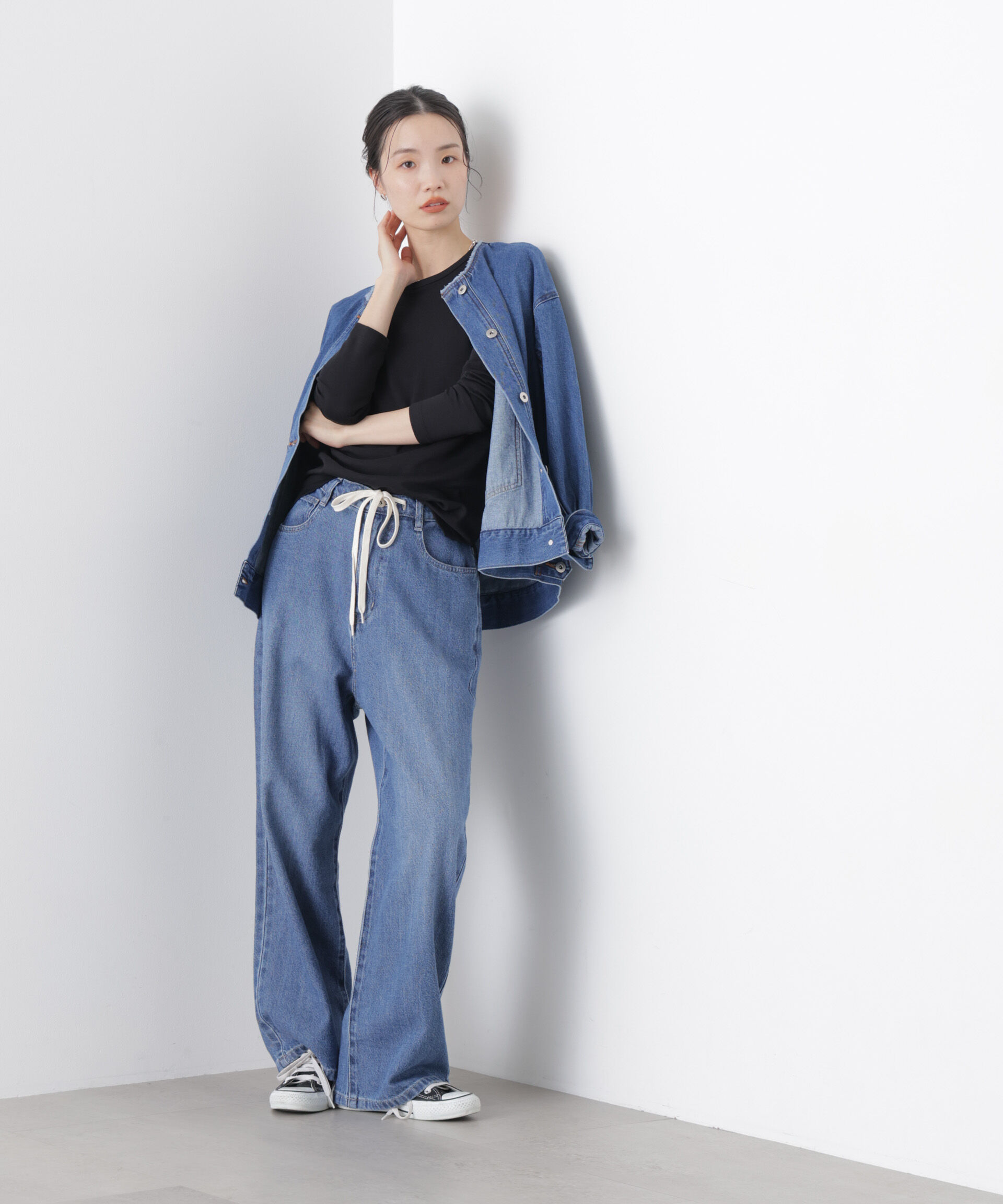 nano･universe「Repur加工 スムースシルケットロングスリーブトップス」|Tシャツ・カットソー|