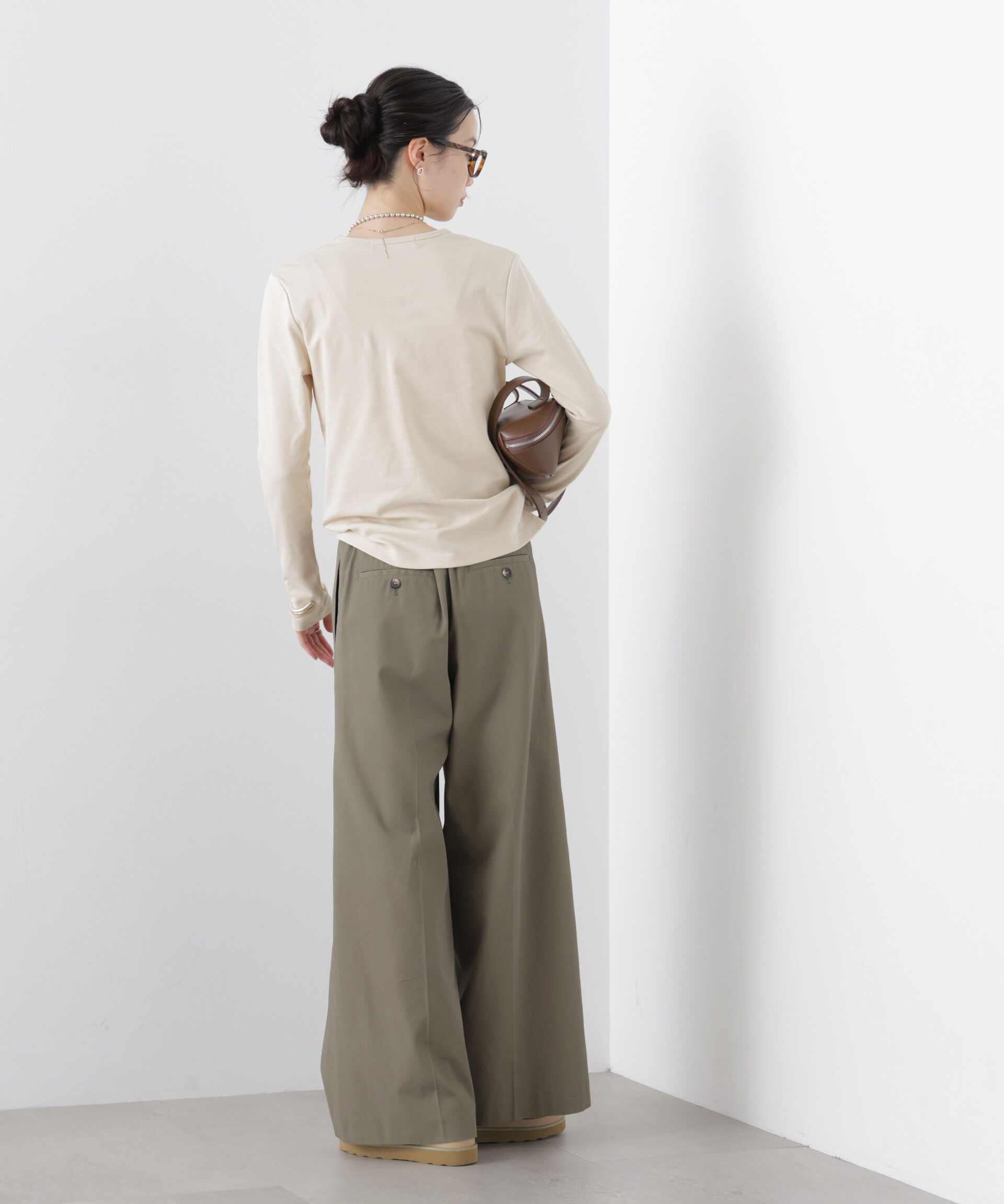 nano･universe「Repur加工 スムースシルケットロングスリーブトップス」|Tシャツ・カットソー|