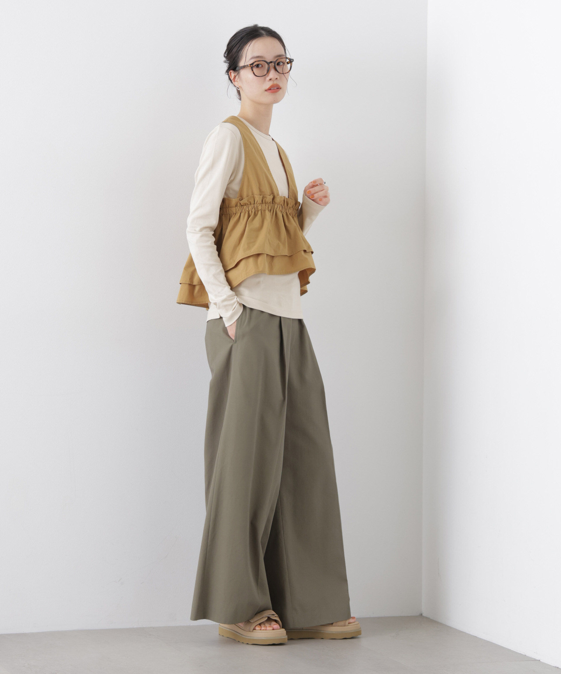 nano･universe「Repur加工 スムースシルケットロングスリーブトップス」|Tシャツ・カットソー|