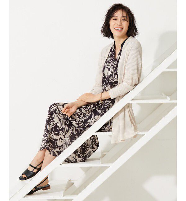 自由区「【アンサンブル対応・洗える】ハンディ カーディガン ロング丈」|カーディガン|