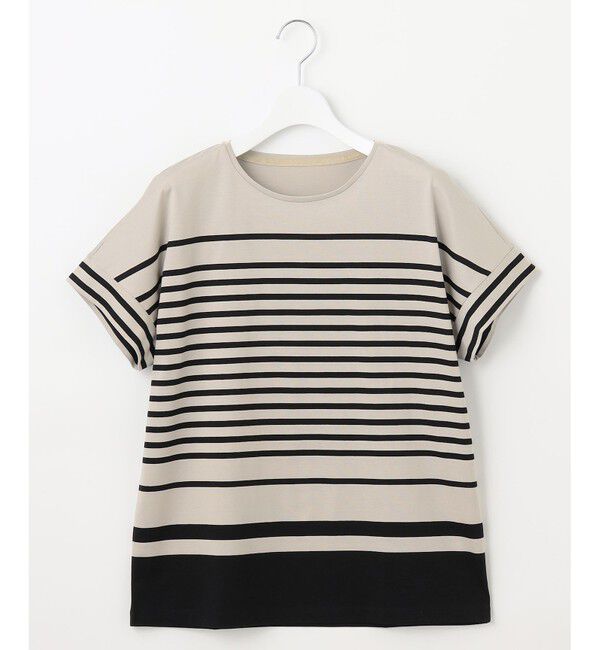 自由区「【洗える】ハイカウントボーダー カットソー」|Tシャツ・カットソー|