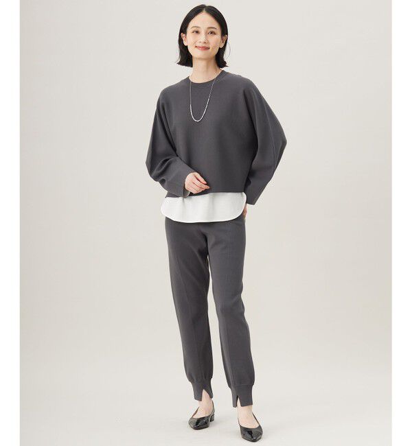 自由区「【セットアップ対応・洗える】レーヨンストレッチプルオーバー ニット」|ニット・セーター|