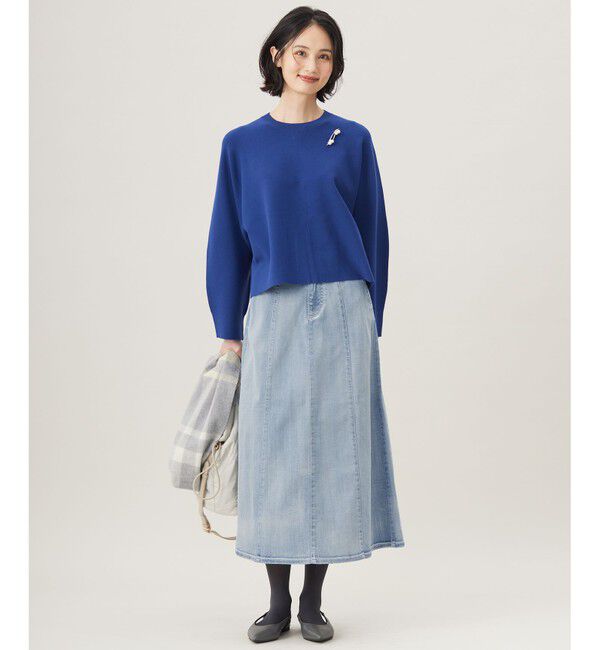 自由区「【セットアップ対応・洗える】レーヨンストレッチプルオーバー ニット」|ニット・セーター|