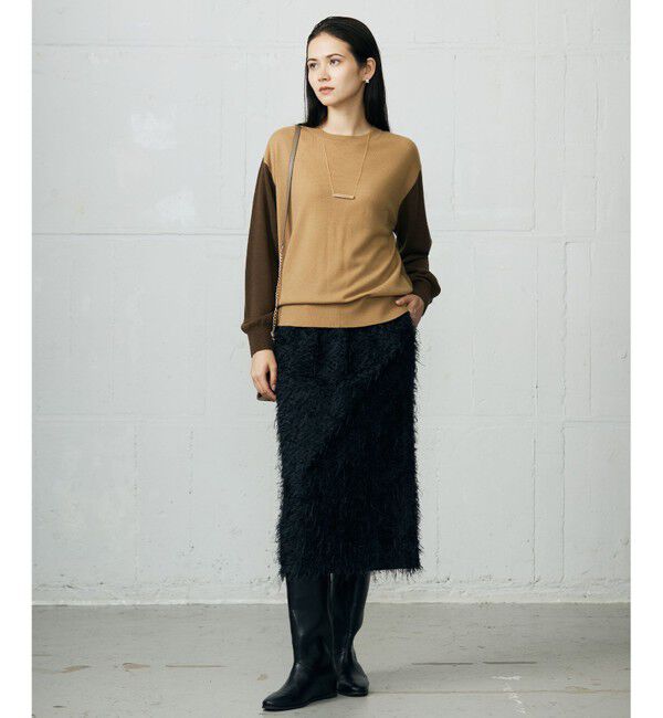 自由区「【カタログ掲載】ファインウールカシミヤクルーネック ニット」|ニット・セーター|