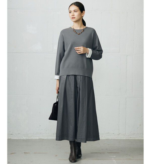 自由区「【カタログ掲載】レーヨンストレッチベーシックシルエット ニット」|ニット・セーター|