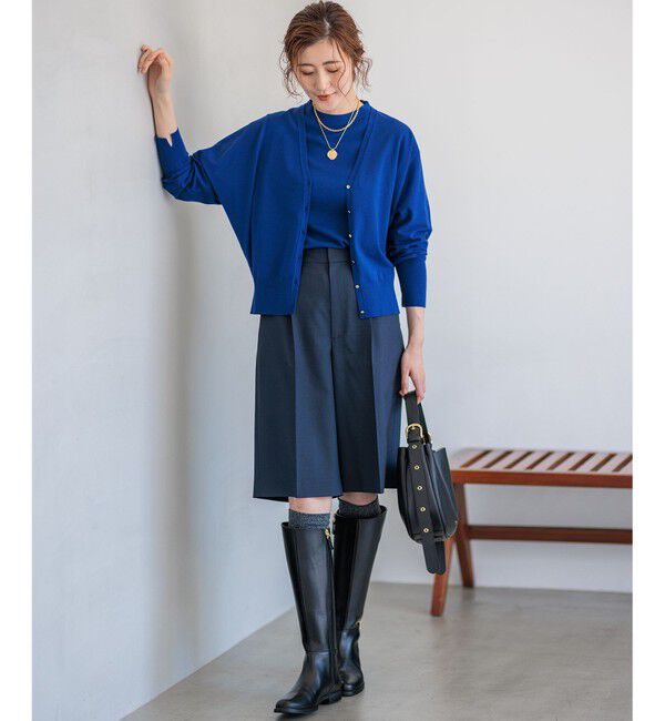 23区「【洗える】ヴィスコースストレッチ ドルマンスリーブ カーディガン」|カーディガン|