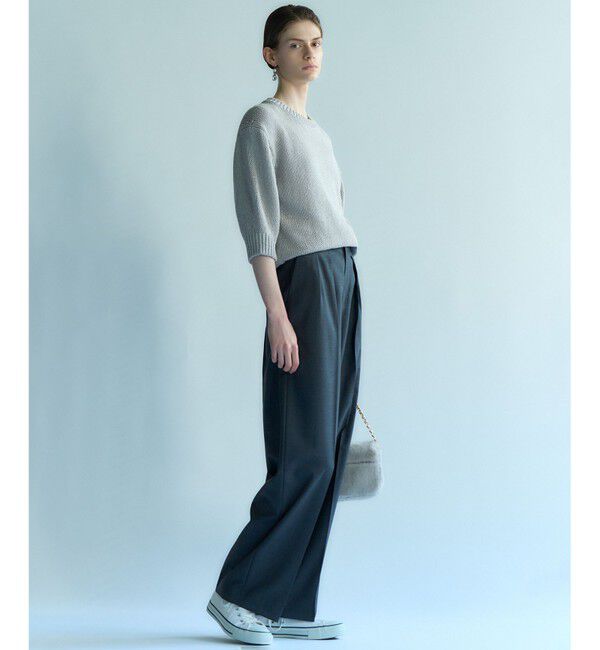 23区「【洗える】ルレックスバルキー ラメニット」|ニット・セーター|
