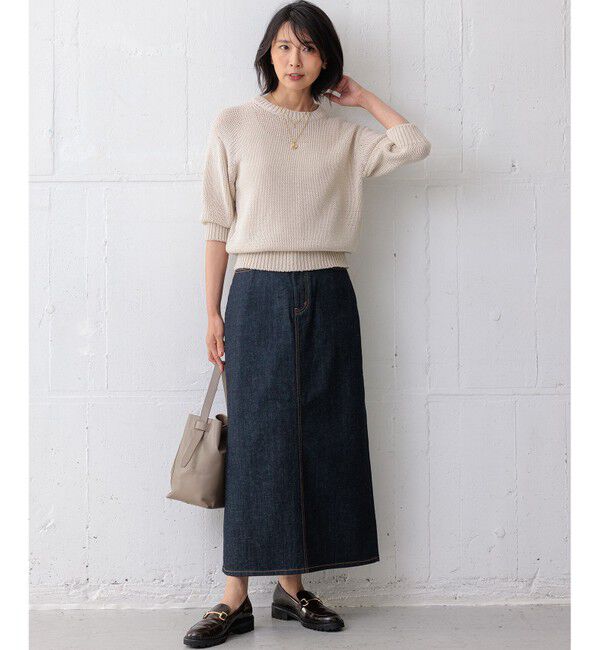 23区「【洗える】ルレックスバルキー ラメニット」|ニット・セーター|