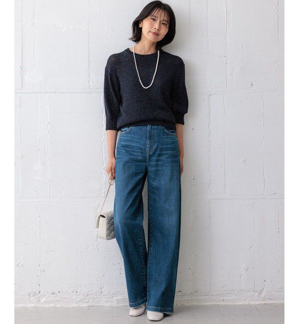 23区「【洗える】ルレックスバルキー ラメニット」|ニット・セーター|