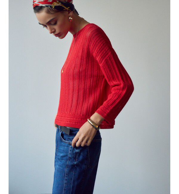 23区「【洗える】コットンギマ ストライプ ニット」|ニット・セーター|