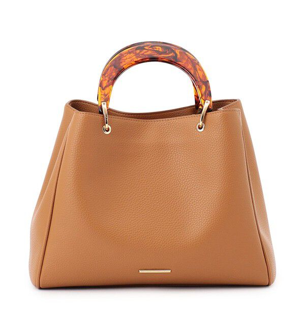 23区「アクリルハンドル バッグ」|ハンドバッグ|キャメル系