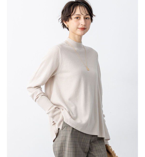 23区「【洗える】ピュアカシミヤ フレア ニット」|ニット・セーター|ベージュ系