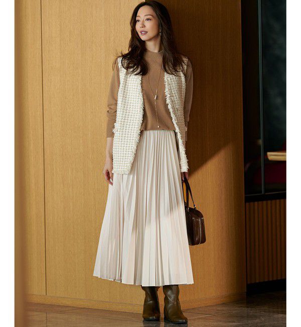 23区「【洗える】ピュアカシミヤ フレア ニット」|ニット・セーター|