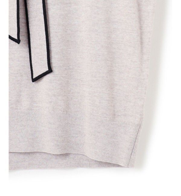 23区「【洗える】ウーステッドウール ボウタイ ニット」|ニット・セーター|