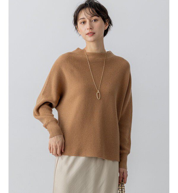 23区「【洗える】ウールカシミヤラメ ドルマンスリーブ ニット」|ニット・セーター|キャメル系