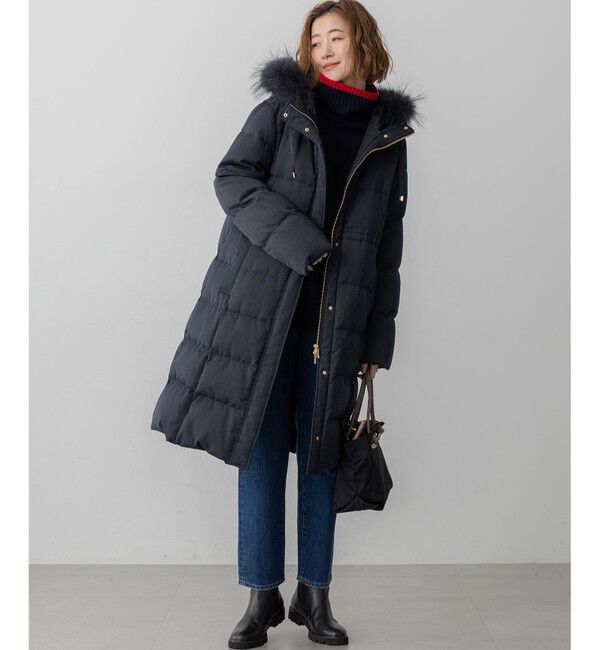 23区「【FUDGE掲載/洗える】ウールカシミヤ コンビカラー オフタートル ニット」|ニット・セーター|