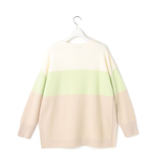 23区「【洗える】ウールカシミヤ カラーブロック チュニック ニット」|ニット・セーター|