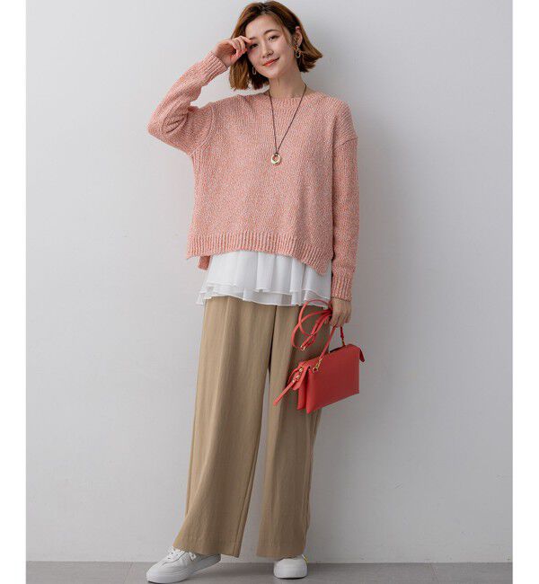 23区「コットンコードミックス クロップド ニット」|ニット・セーター|