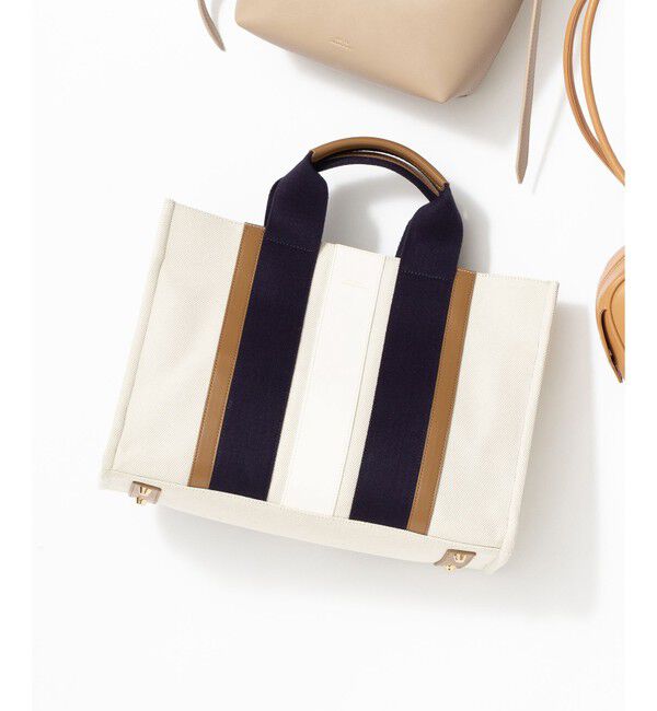 23区「ストライプキャンバス トートバッグ」|トートバッグ|ﾍﾞｰｼﾞｭ