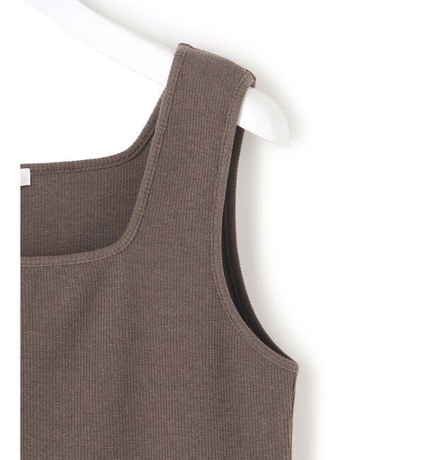 23区「シャイニーリブ スクエアネック タンクトップ」|タンクトップ|