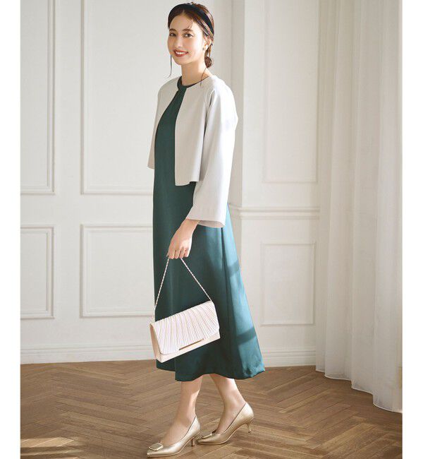 ANY SIS「【洗える】シフォンスリーブサック ドレス」|ドレス|