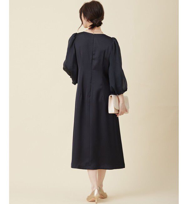 ANY SIS「【洗える】シフォンスリーブサック ドレス」|ドレス|