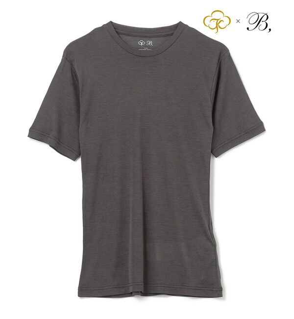 BEIGE,「Washable Silk / Short Sleeve T ショートスリーブ T シャツ」|Tシャツ・カットソー|charcoal