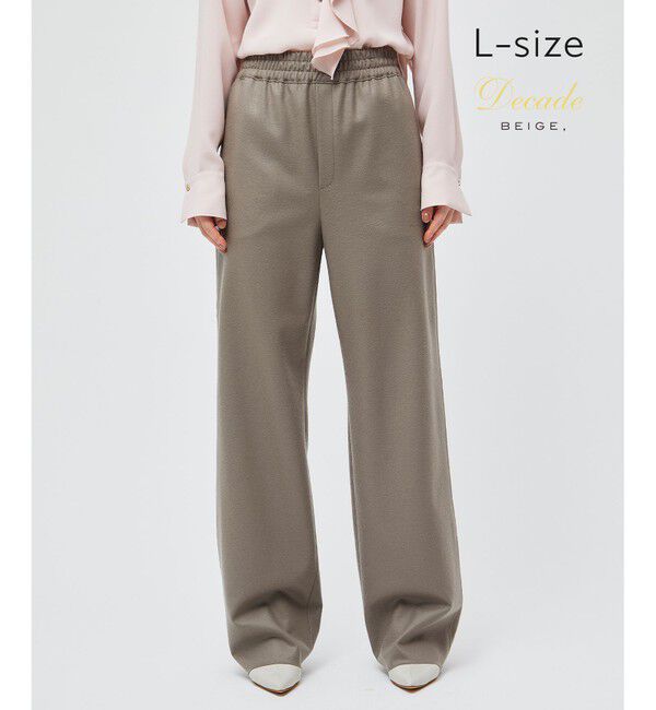 BEIGE,「【L-size】CORBY / ウエストゴムワイドパンツ」|その他|Taupe