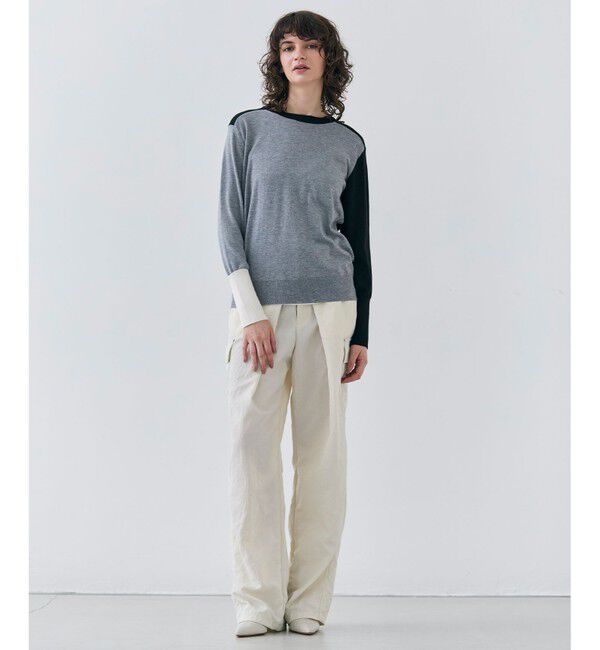 BEIGE,「【洗える】BURNET / カラーミックスクルーネックトップス」|ニット・セーター|