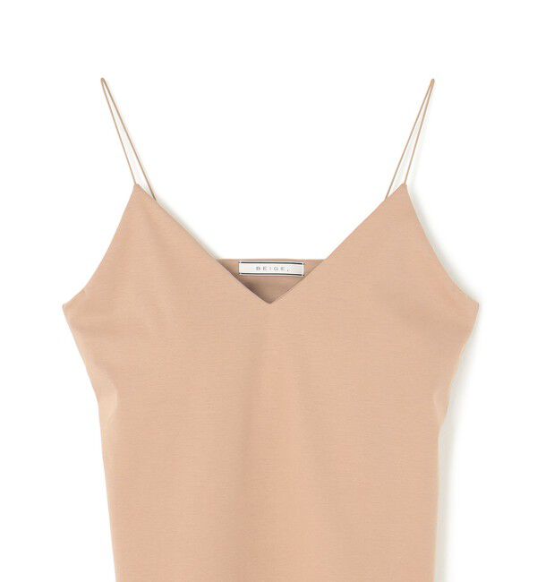 BEIGE,「【洗える・Precious 7月号掲載】ABELIA / コットンVラインカップ付きキャミソール」|Tシャツ・カットソー|