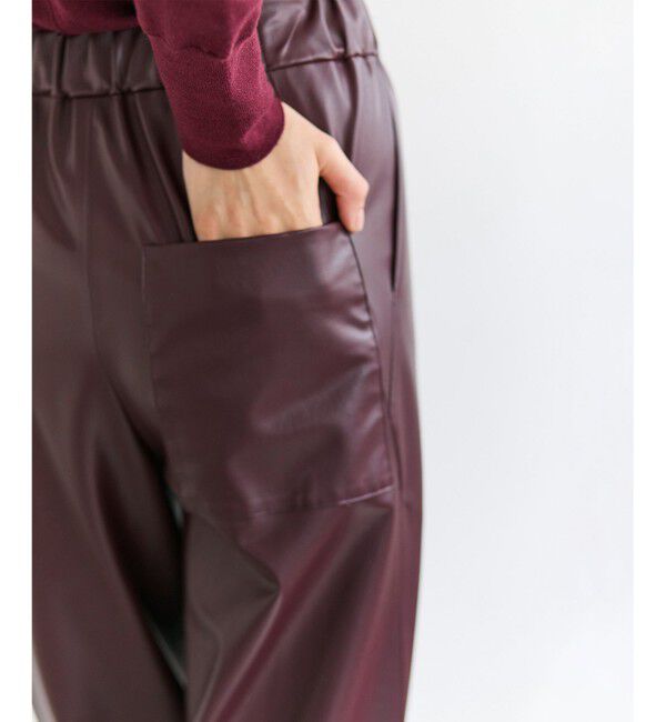 BEIGE,「HYAL / フェイクレザーカービーラインイージーパンツ」|その他|