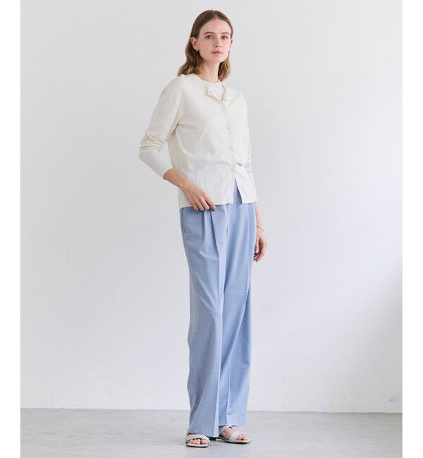 BEIGE,「JULIE / コットンシルク クルーネックカーディガン」|ニット・セーター|