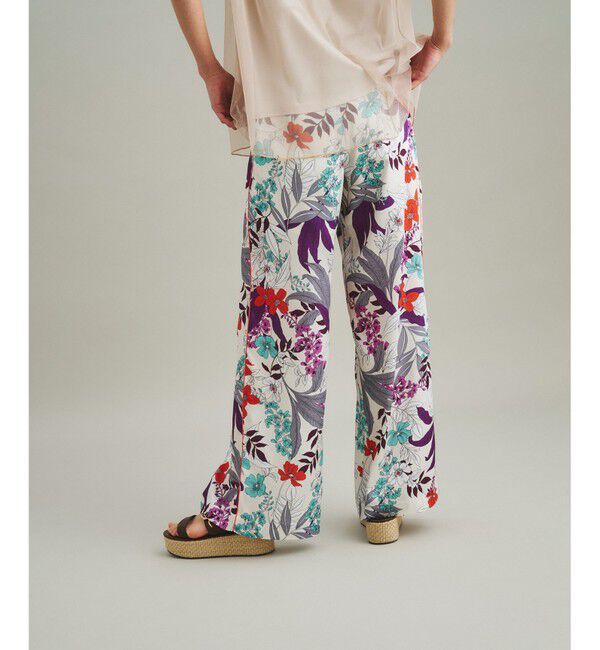  「ボタニカルプリントワイドパンツ」|その他|