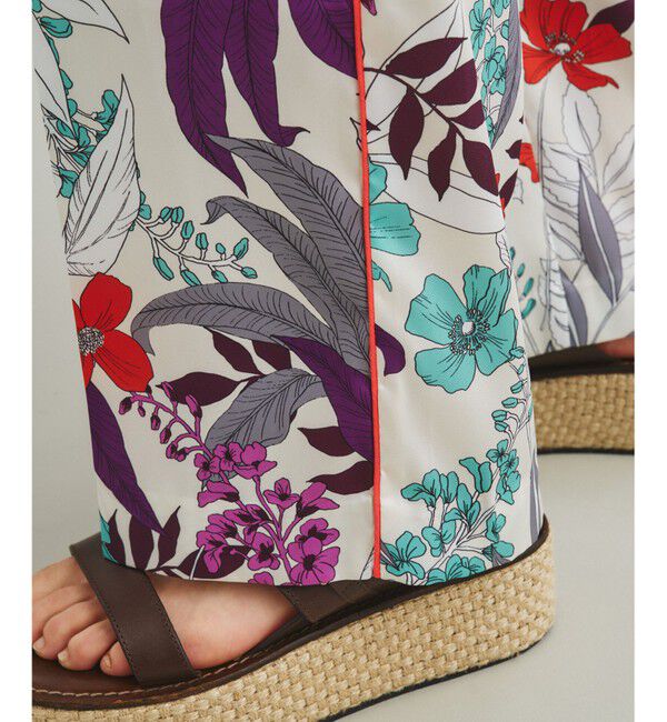  「ボタニカルプリントワイドパンツ」|その他|