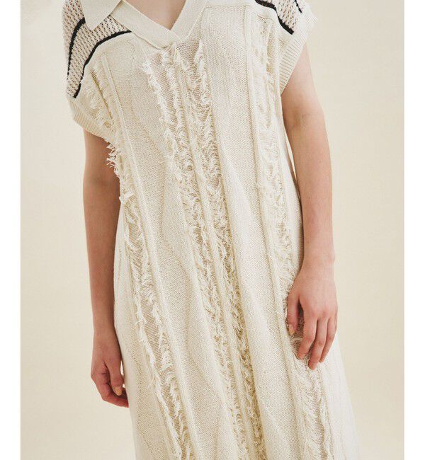 GRACE CONTINENTAL「フリンジニットワンピース」|ワンピース|