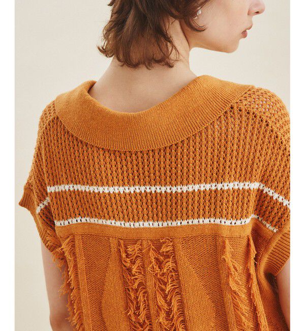 GRACE CONTINENTAL「フリンジニットワンピース」|ワンピース|