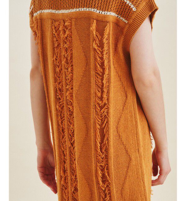 GRACE CONTINENTAL「フリンジニットワンピース」|ワンピース|