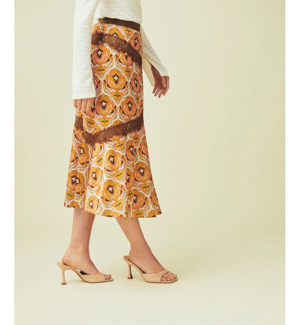 GRACE CONTINENTAL「レース切替マーメイドスカート」|スカート|