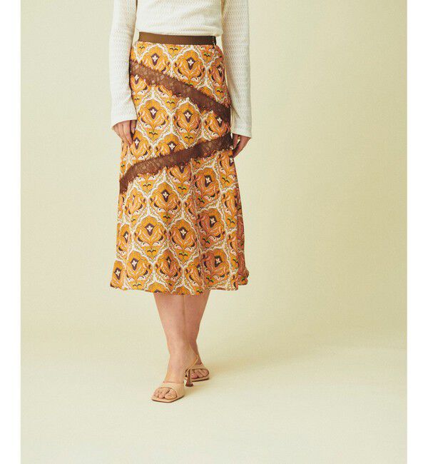 GRACE CONTINENTAL「レース切替マーメイドスカート」|スカート|