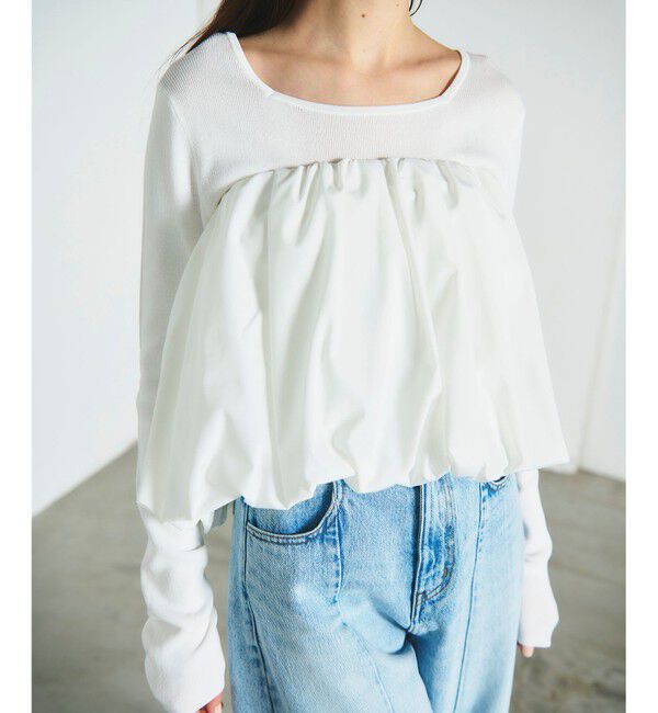 Diagram「タフタケープ付ニットトップ」|ニット・セーター|