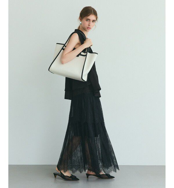 Grace Class「レース切替ティアードスカート」|スカート|