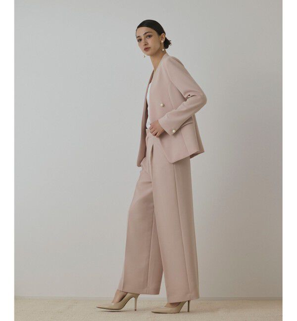 GRACE CONTINENTAL「パールボタンノーカラージャケット」|ノーカラージャケット|