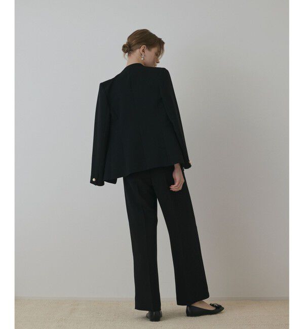 GRACE CONTINENTAL「パールボタンノーカラージャケット」|ノーカラージャケット|