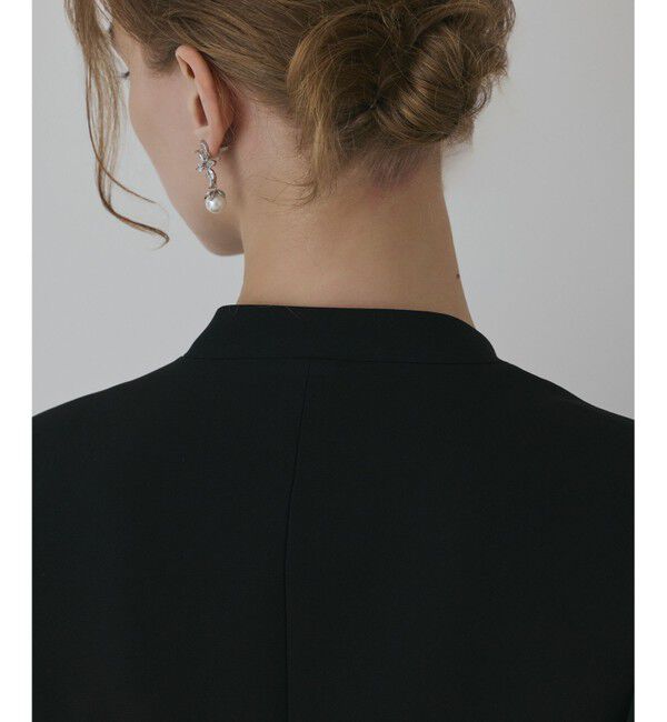 GRACE CONTINENTAL「パールボタンノーカラージャケット」|ノーカラージャケット|