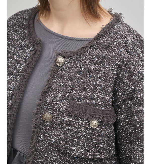 Diagram「ツイードニットカーディガン」|カーディガン|