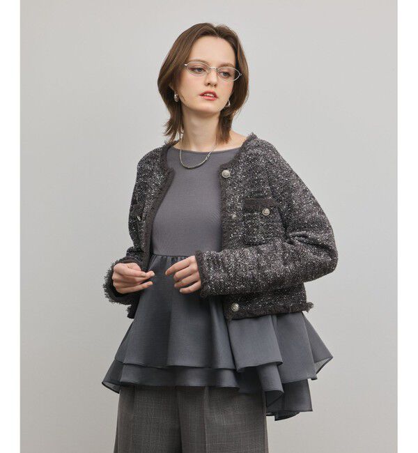 Diagram「ツイードニットカーディガン」|カーディガン|