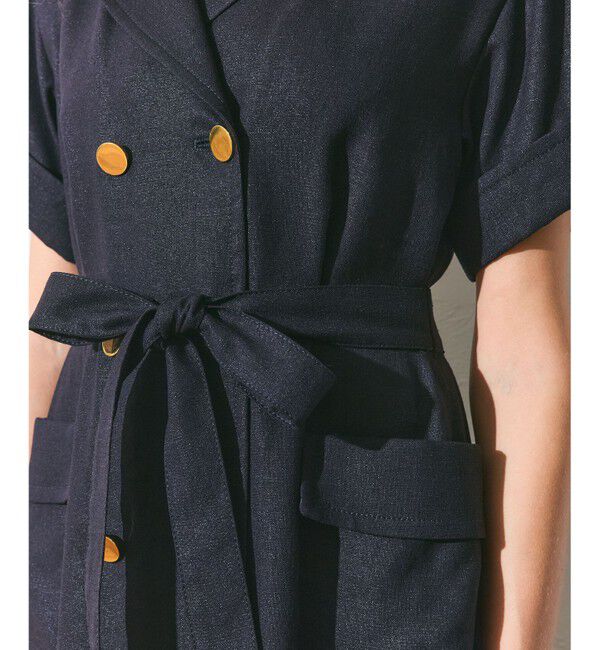 Grace Class「リネンタッチミリタリードレス」|ワンピース|