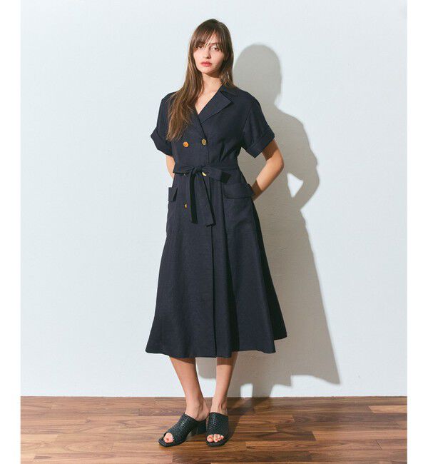 Grace Class「リネンタッチミリタリードレス」|ワンピース|