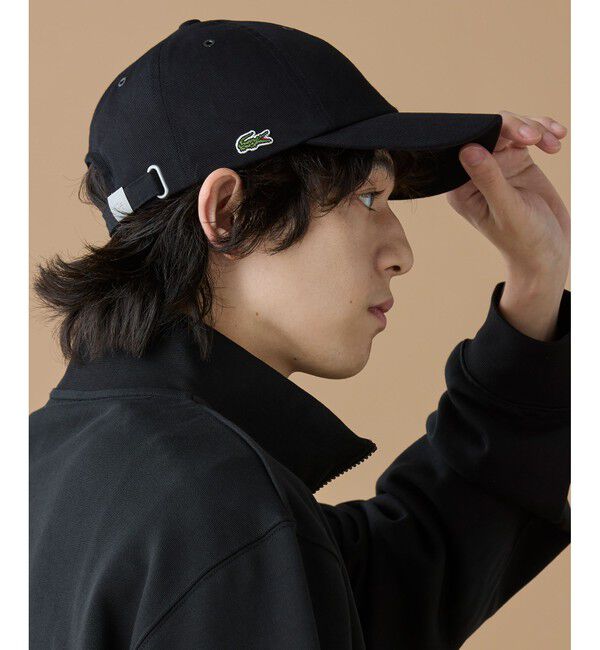 LACOSTE「ブリムプリント6パネルキャップ」|キャップ・キャスケット|