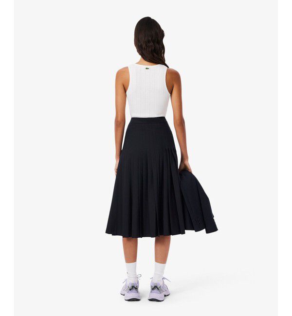 LACOSTE「ブレンドウールプリーツラップスカート」|スカート|